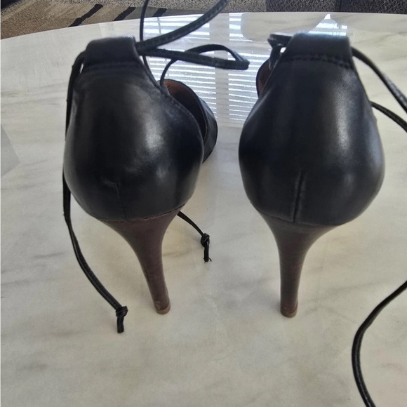 Franco Sarto Heels Krista Women 8M Black Pointed Too Stiletto Booties Excellent - Picture 9 of 15